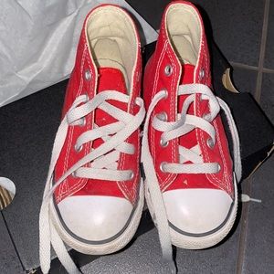 Red converse toddler boys size 9